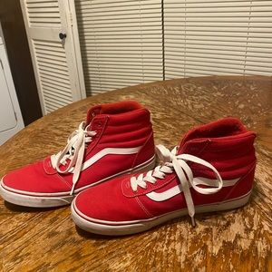 Van’s Red High-Top sneakers size 12